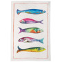 Torchon Poisson bleu Rosso, Tessitura Toscana Telerie
