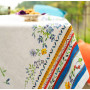 Nappe en lin Primula Blue, Tessitura Toscana Telerie