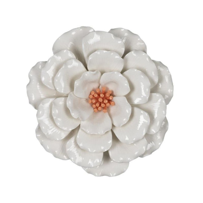 Décoration murale Fleur Blanc 20 cm, Emdé