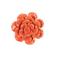 Décoration murale Fleur Orange 13 cm, Emdé
