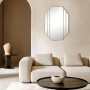 Miroir Art Déco métal doré 60 x 85 cm, Emdé