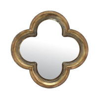 Miroir Trèfle métal doré 66 cm, Emdé