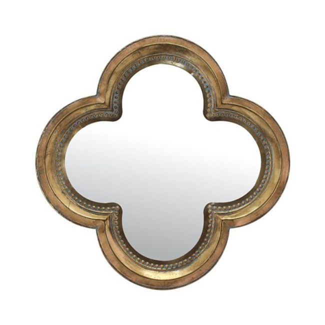 Miroir Trèfle métal doré 66 cm, Emdé