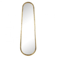 Miroir long métal doré 30 x 100 cm, Emdé