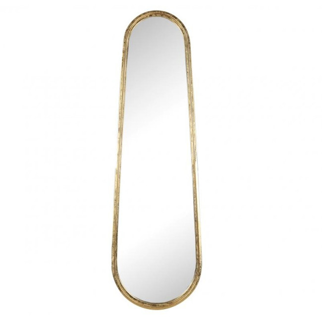 Miroir long métal doré 30 x 100 cm, Emdé