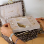 Boîte à Bijoux Denise Velours Léopard, Maison Scarlett