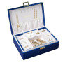 Boîte à Bijoux Louise Cuir Bleu Marine, Maison Scarlett