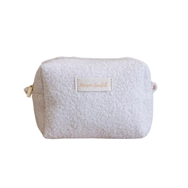 Trousse de toilette Charlotte Moumoute Blanc, Maison Scarlett