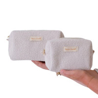 Trousse de toilette Charlotte Moumoute Blanc, Maison Scarlett