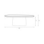 Table Mendosa Brun 240 x 110 cm, Castle Line®