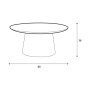 Table Basse Lotus Brun 80 cm, Castle Line®