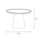 Table Basse Lotus Brun 60 cm, Castle Line®