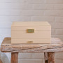 Boîte à Bijoux Denise Cuir Beige, Maison Scarlett