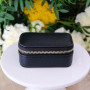 Mini Boîte à Bijoux de Voyage Marie Cuir Noir, Maison Scarlett