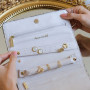 Pochette à bijoux Catherine Velours Léopard, Maison Scarlett