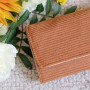 Pochette à bijoux Catherine Velours Côtelé Camel, Maison Scarlett