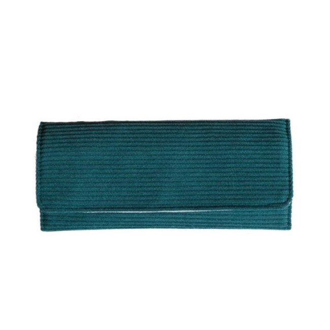 Pochette à bijoux Catherine Velours Côtelé Vert, Maison Scarlett