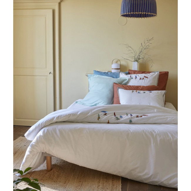 Housse de couette brodée Plein Soleil, Sylvie Thiriez
