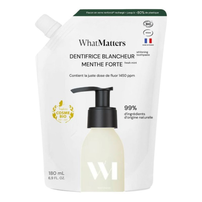 Recharge Dentifrice Blancheur à la Menthe Forte, What Matters