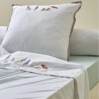 Drap plat brodée Plein Soleil, Sylvie Thiriez