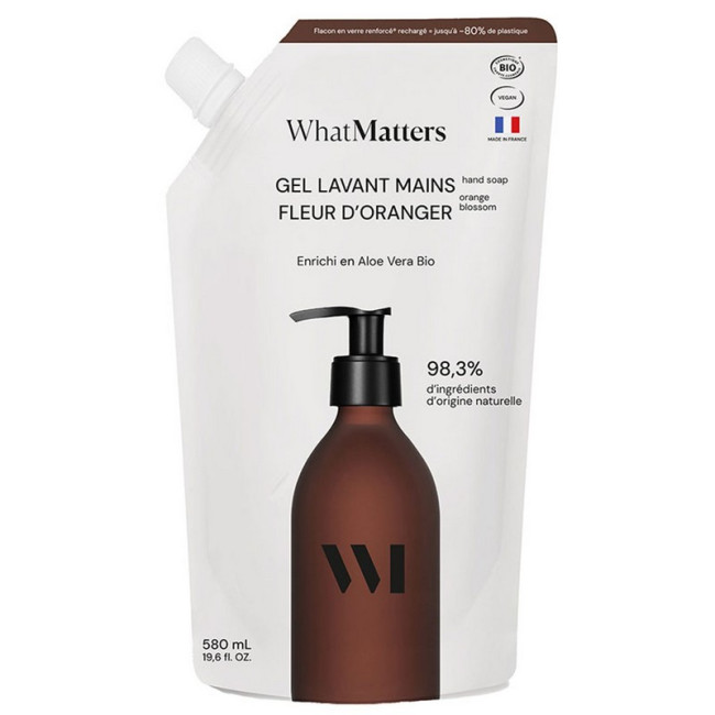 Recharge Gel Lavant Mains Bio Fleur d'Oranger, What Matters