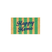 Paillasson coco/pvc Happy Home Rayure, Derrière la porte