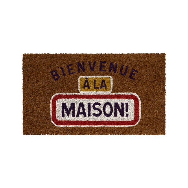 Paillasson coco/pvc Bienvenue à La Maison, Derrière la porte