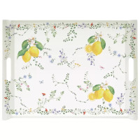 Plateau de service Fleurs et Citrons 52 x 37 cm, Easy Life