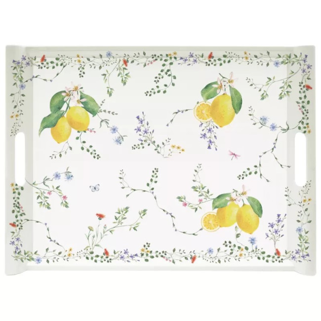 Plateau de service Fleurs et Citrons 52 x 37 cm, Easy Life