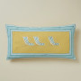 Coussin brodé Plein Soleil jaune, Sylvie Thiriez