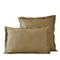 Taie d'oreiller Percale Vert Avocat, Sylvie Thiriez