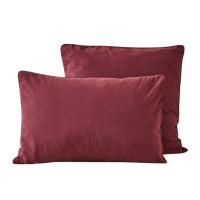 Taie d'oreiller Percale lavée Prune, Sylvie Thiriez