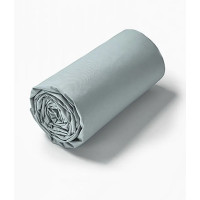 Drap Housse Percale Bleu Givré, Sylvie Thiriez