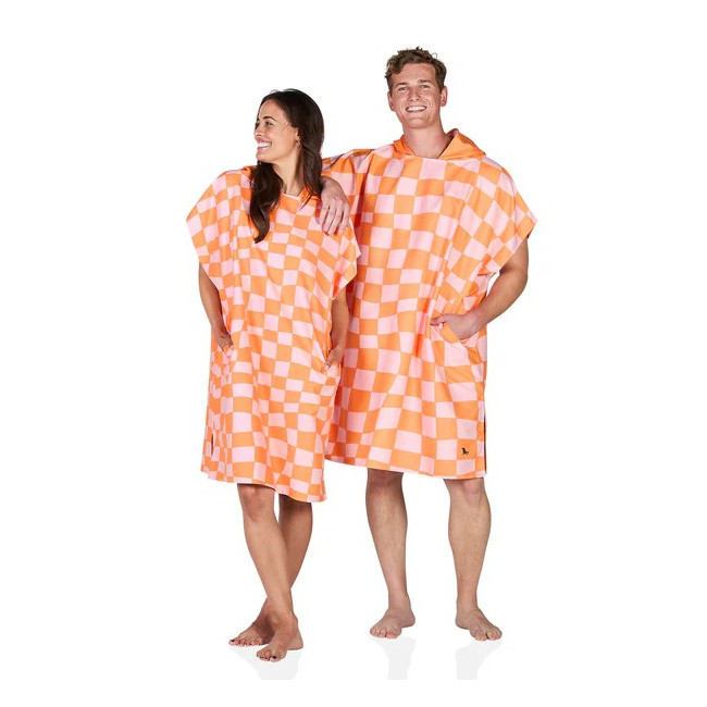 Poncho adulte Groovy Check, Dock & Bay