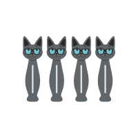 Set de 4 pinces à Linge Chat Intello, Derrière la porte