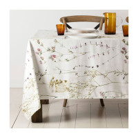 Nappe Prairie Blanc et Beige, Côté Table