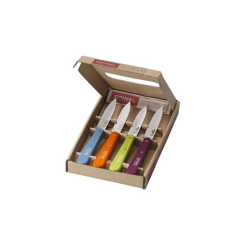 Coffret 4 couteaux d'office acidulés, Opinel - OPINEL