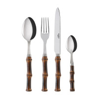 Coffret 4 couverts Panda Bambou foncé, Sabre Paris