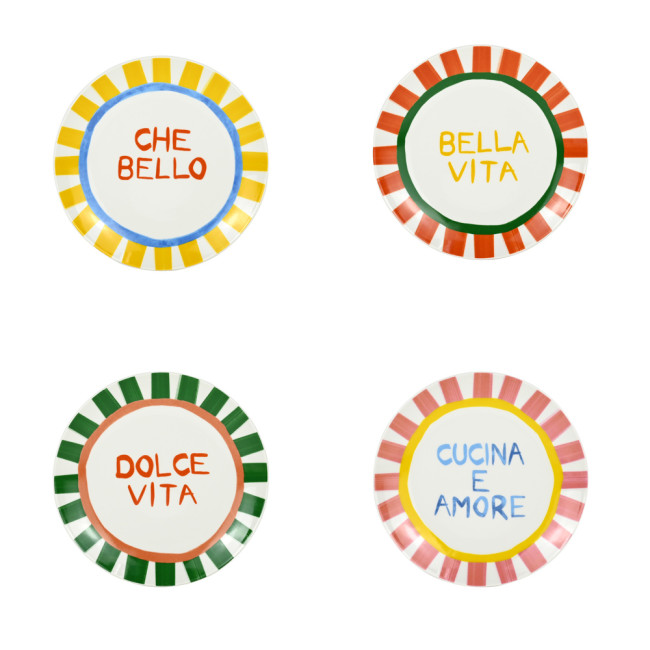 Set de 4 Assiettes Dessert Dolce Vita, Table Passion