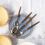Coffret 4 couverts Jonc Bois foncé, Sabre Paris