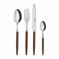 Coffret 4 couverts Jonc Bois foncé, Sabre Paris