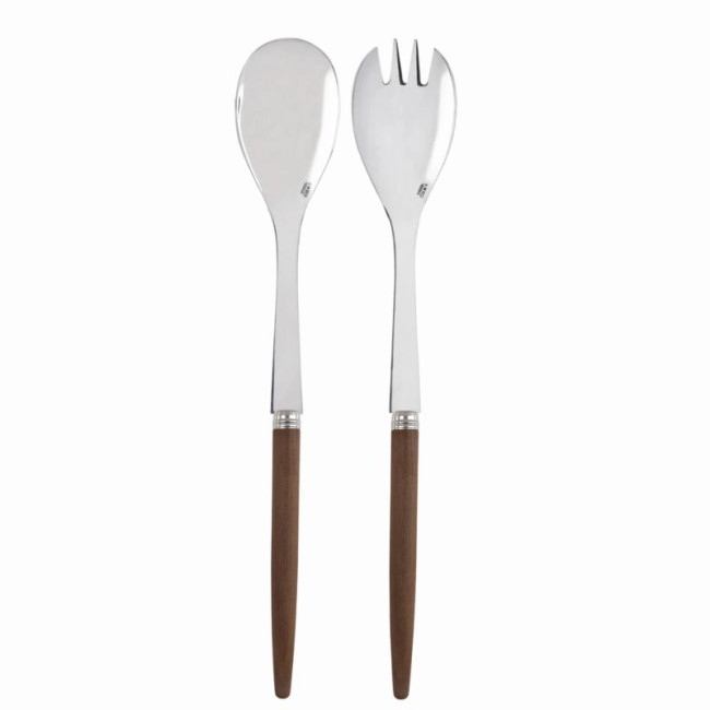 Couverts à salade Jonc Bois foncé, Sabre Paris
