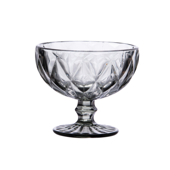 Coffret 6 Coupes à Glace 35 cl Diamond Gris, Trend'Up