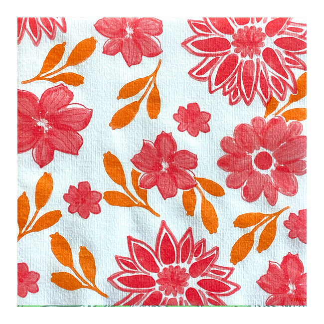 Serviettes en papier Maxi Fleur Rouge, Françoise PAVIOT
