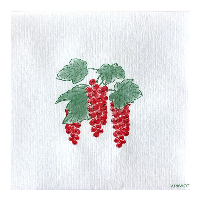 Serviettes en papier Cocktail Groseille, Françoise PAVIOT