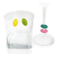 Set de 12 Marque-verres en silicone, Vin bouquet