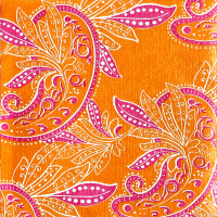 Serviettes en papier Cocktail Indienne, Françoise PAVIOT