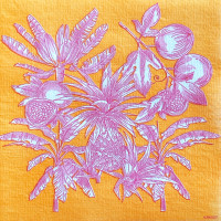 Serviettes en papier Fruits Exotiques, Françoise PAVIOT