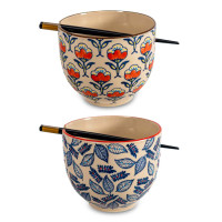 Set de 2 bols à ramen Feuilles, WD Lifestyle