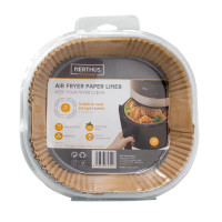 100 Plateaux Papier Carré Pour Air Fryer, Nerthus